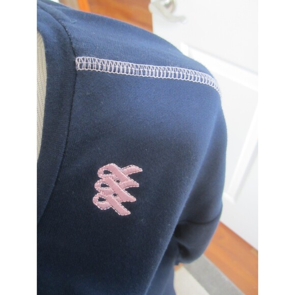 Db  SUNDAY LONG SLEEVE NAVY KNIT TOP BREAST CA AWARENESS  SIZE MEDIUM - Picture 6 of 6